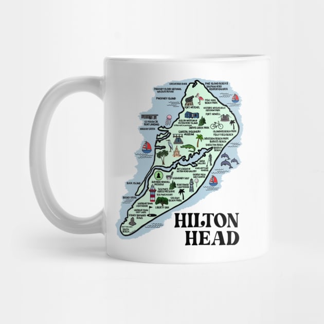 Hilton Head Map by fiberandgloss